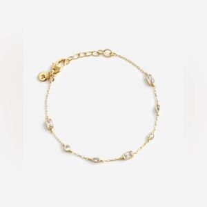 Madewell mixed-cut Crystal station bracelet